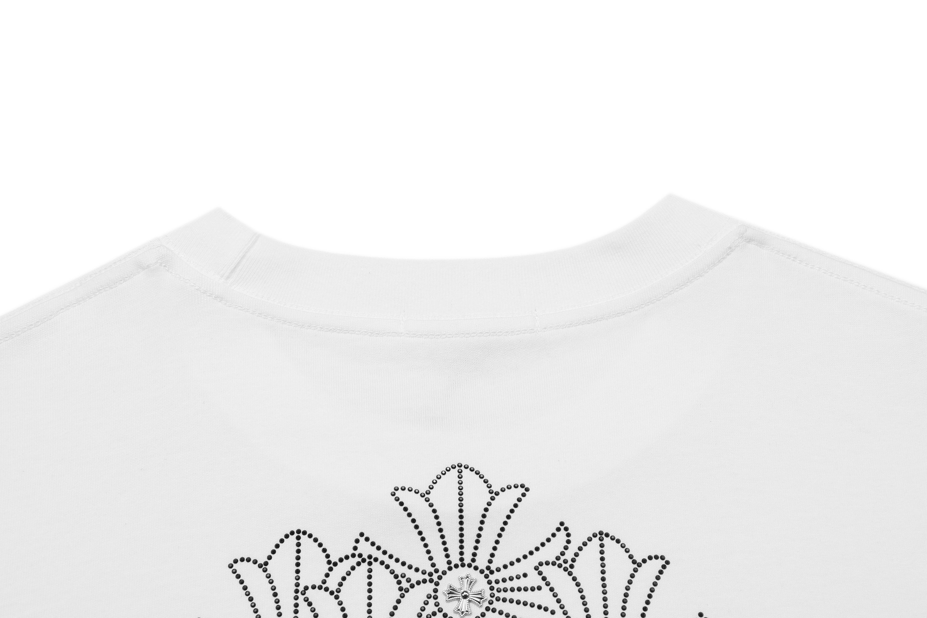 Chrome Hearts Firework Rhinestone Crew Neck T-shirt 2623