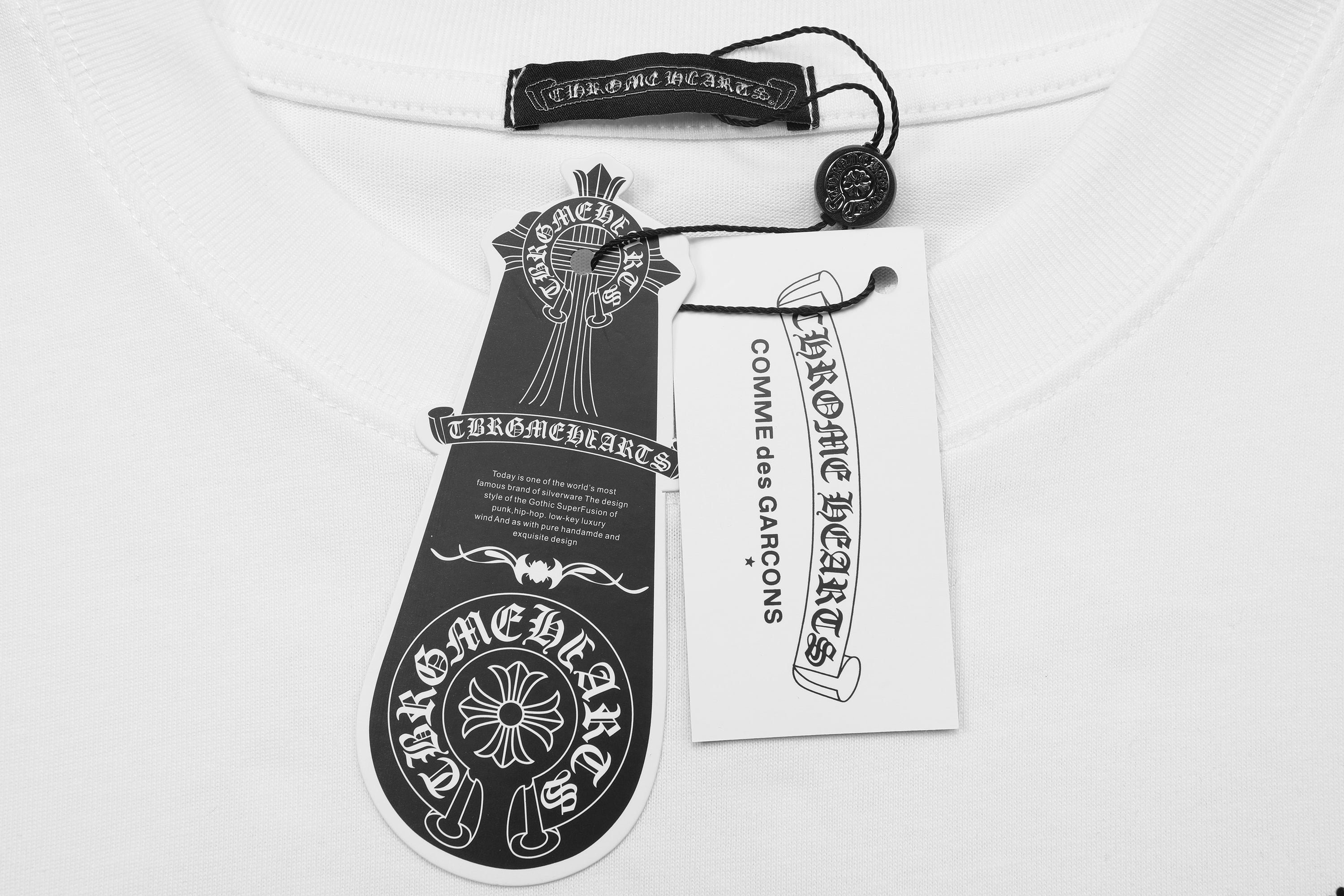 Chrome Hearts-Style Floral Cross Thorn Girls' T-shirt 2617