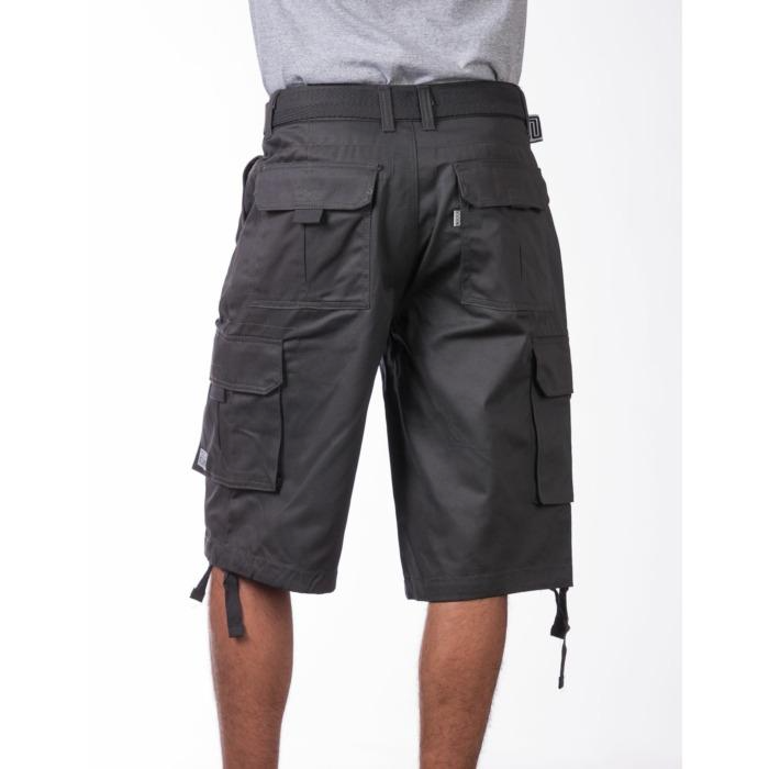 Pro Club Men's Cotton Twill Cargo Shorts With Belt