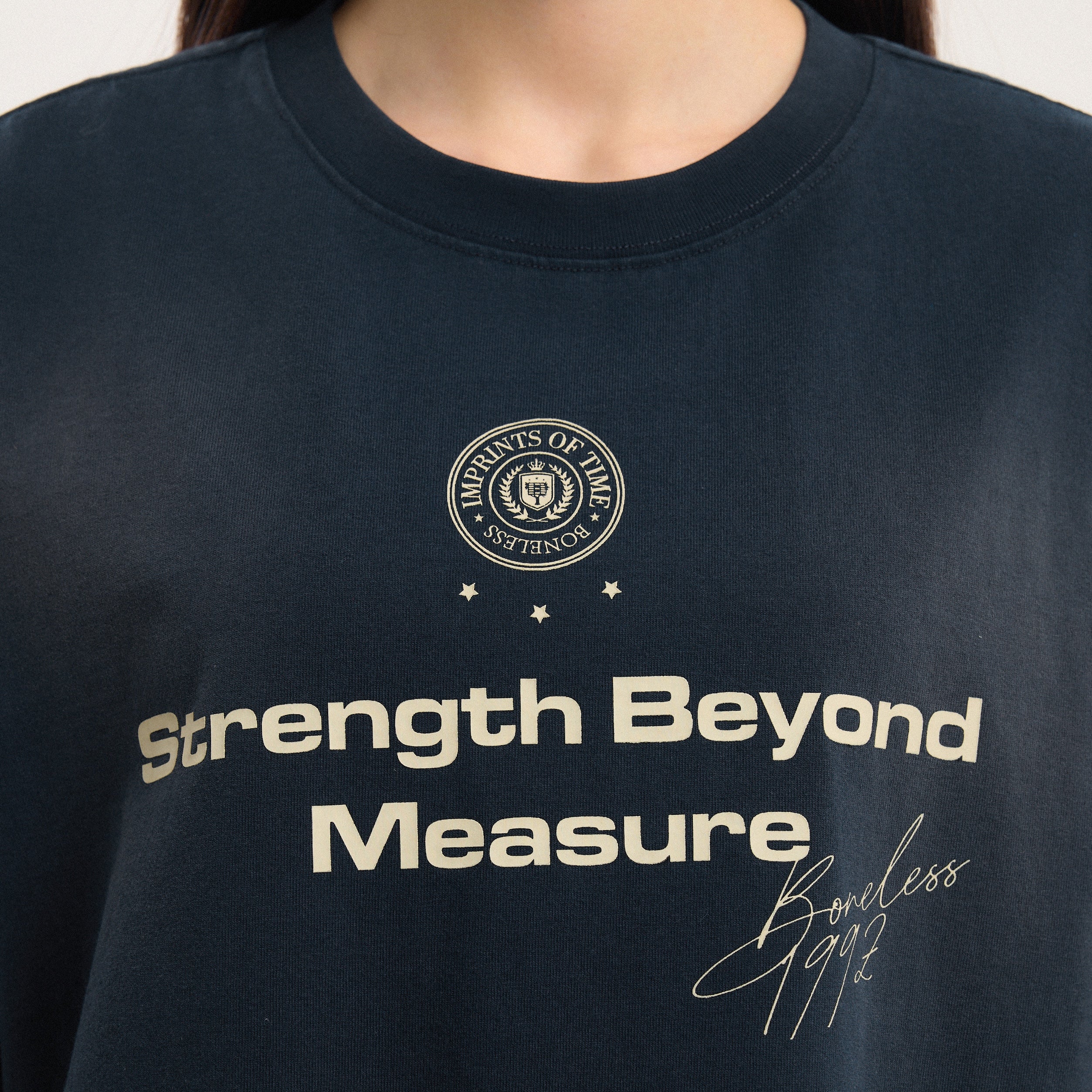 Boneless Spray Print T-Shirt 'Navy'