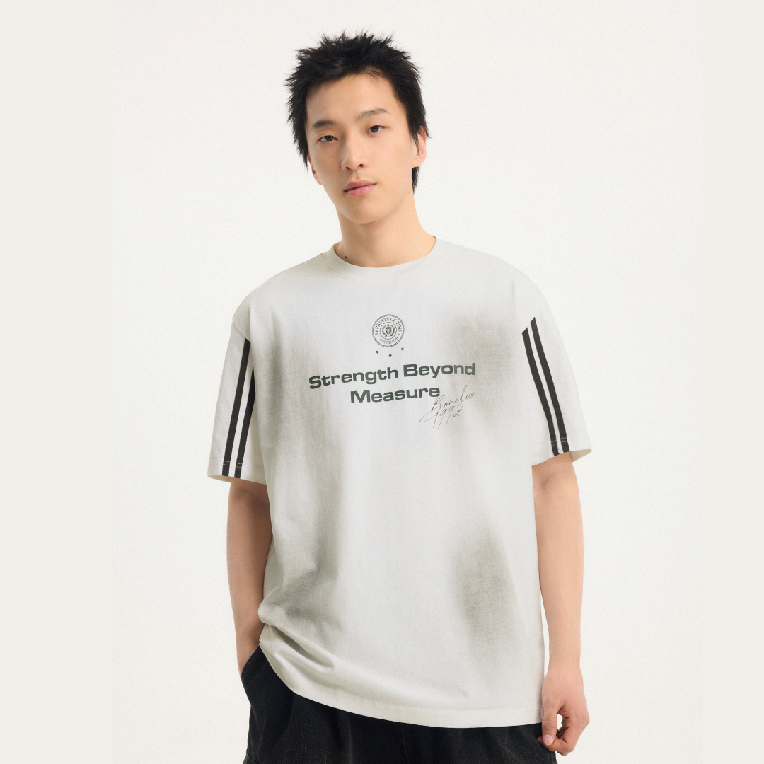 Boneless Spray Print T-Shirt 'White'