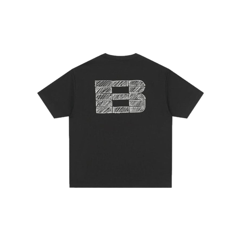 Boneless Graffiti Grid B Print Pattern SS T-Shirt 'Black'
