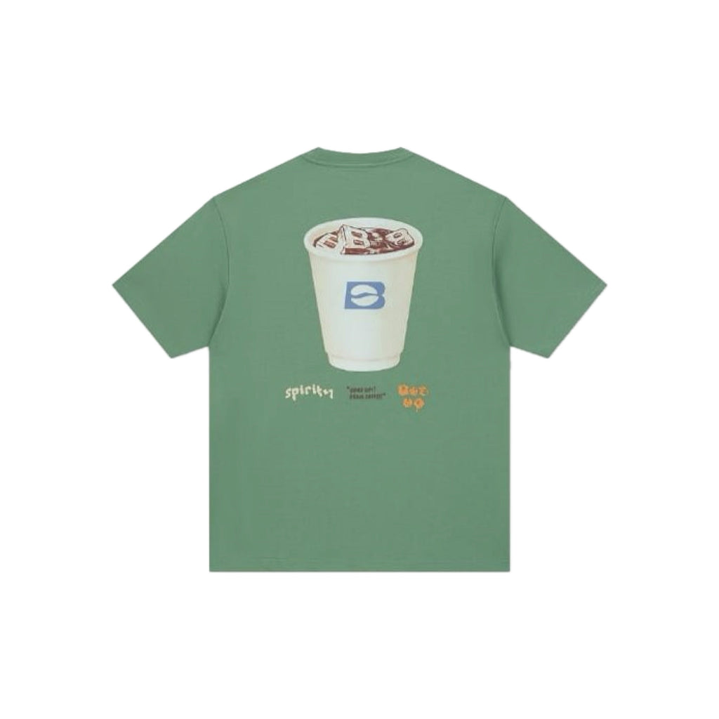 Boneless Iced Americano Illustration Print SS T-Shirt 'Green'