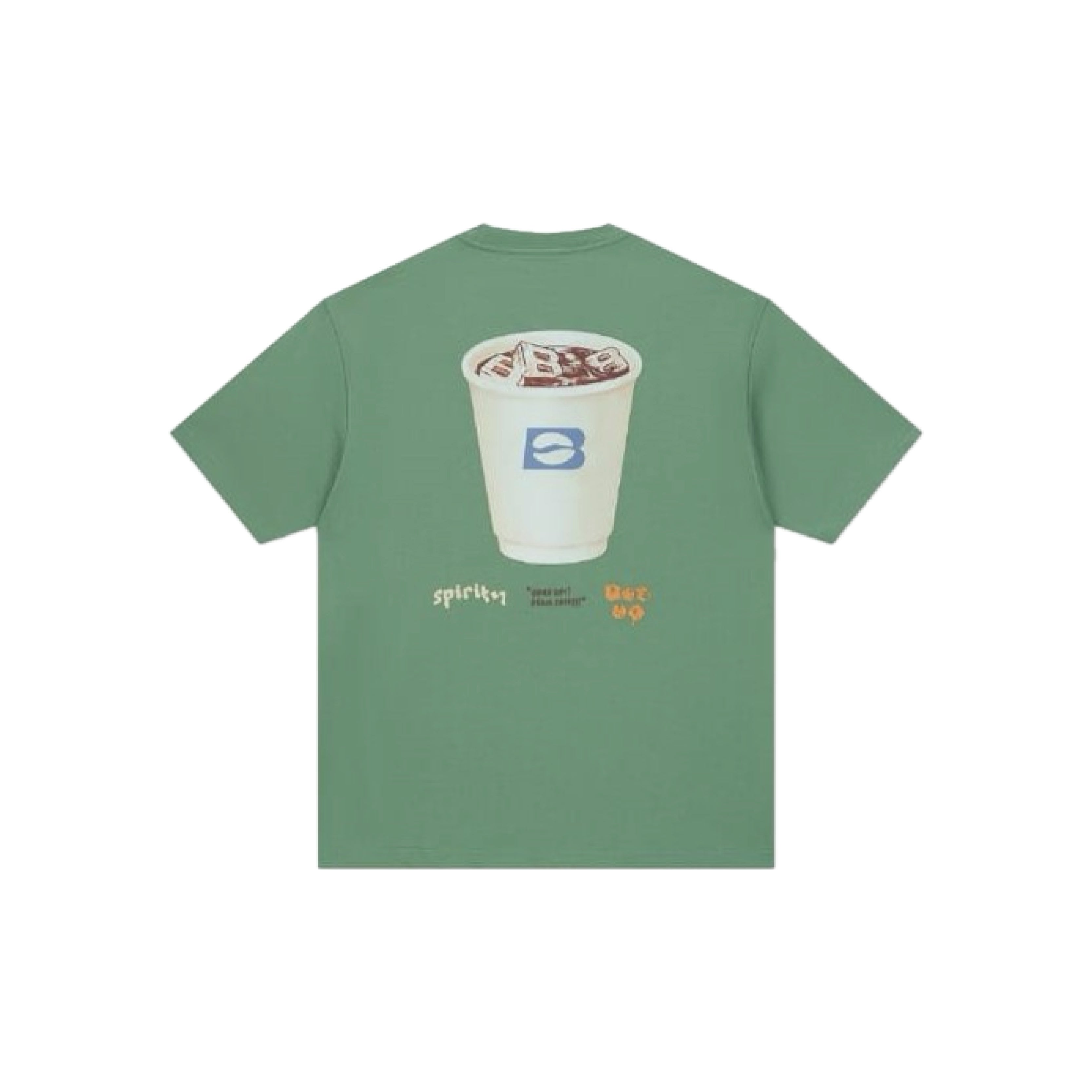 Boneless Iced Americano Illustration Print SS T-Shirt 'Green'