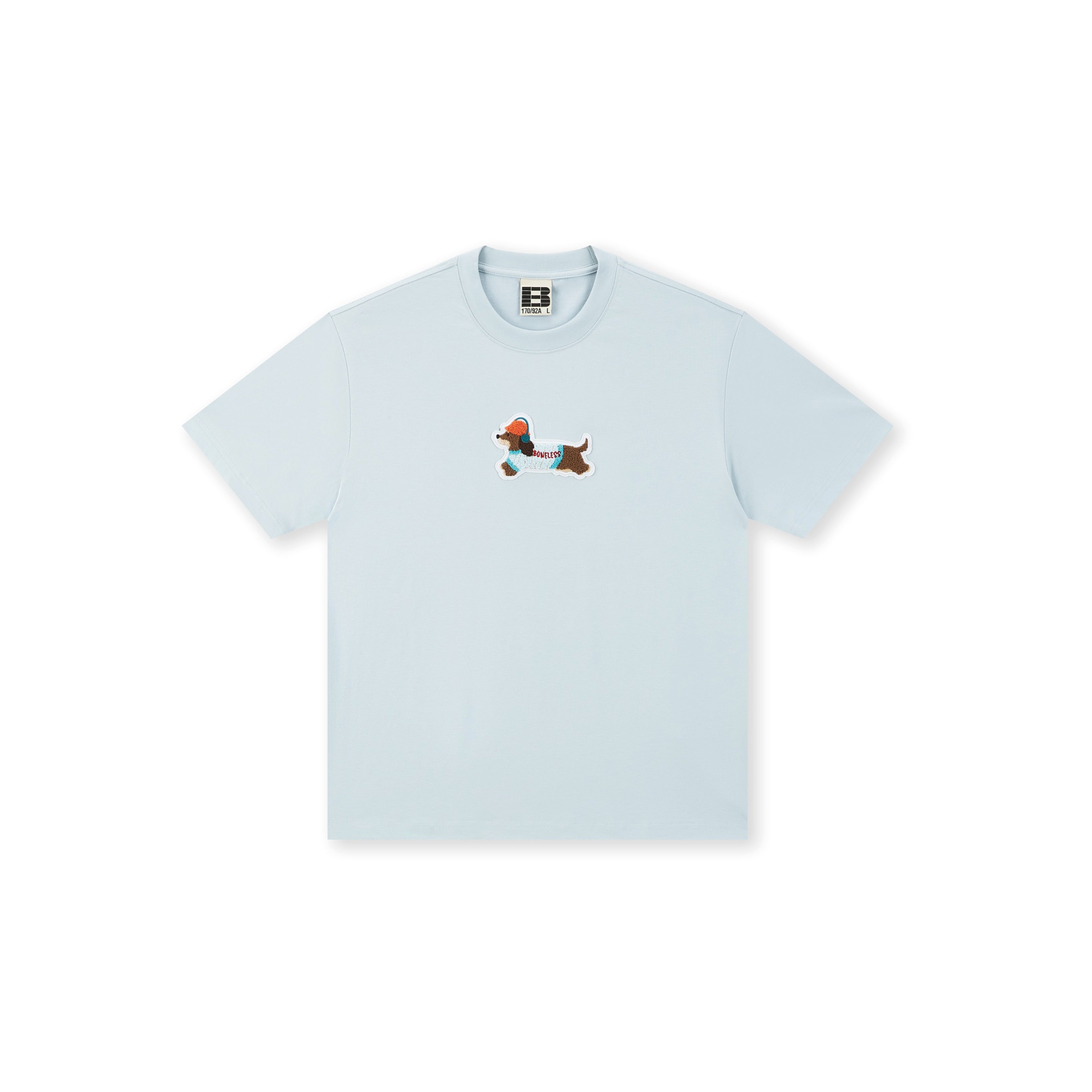 Boneless 3D Embroidered Puppy T-shirt 'Haze Blue'