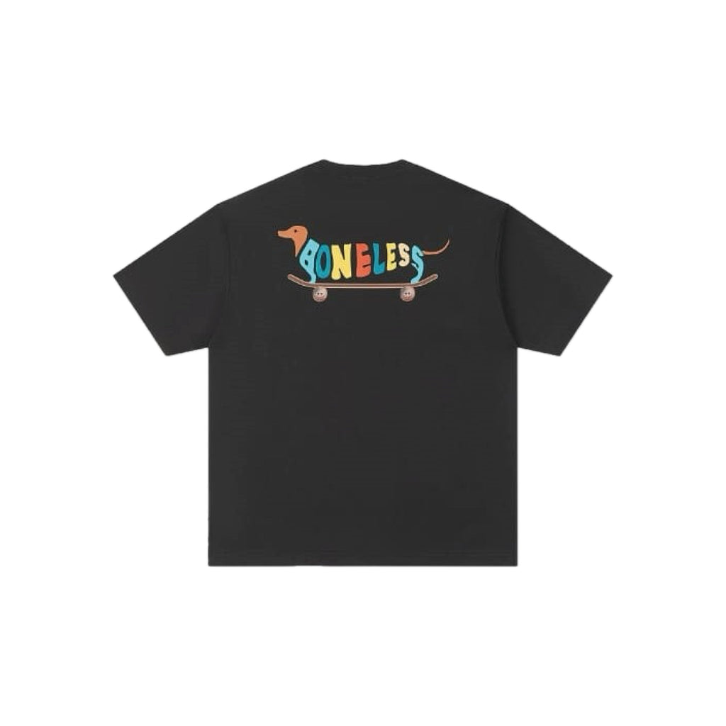 Boneless Skateboarding Dog Print SS T-Shirt 'Black'