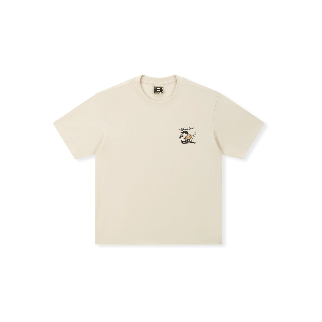 Boneless Fun Graffiti Skateboard Puppy T-Shirt 'Apricot'