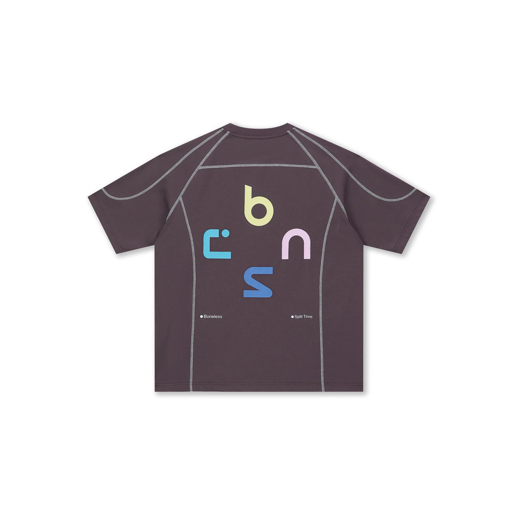 Boneless Color Block Loose T-Shirt 'Purple'