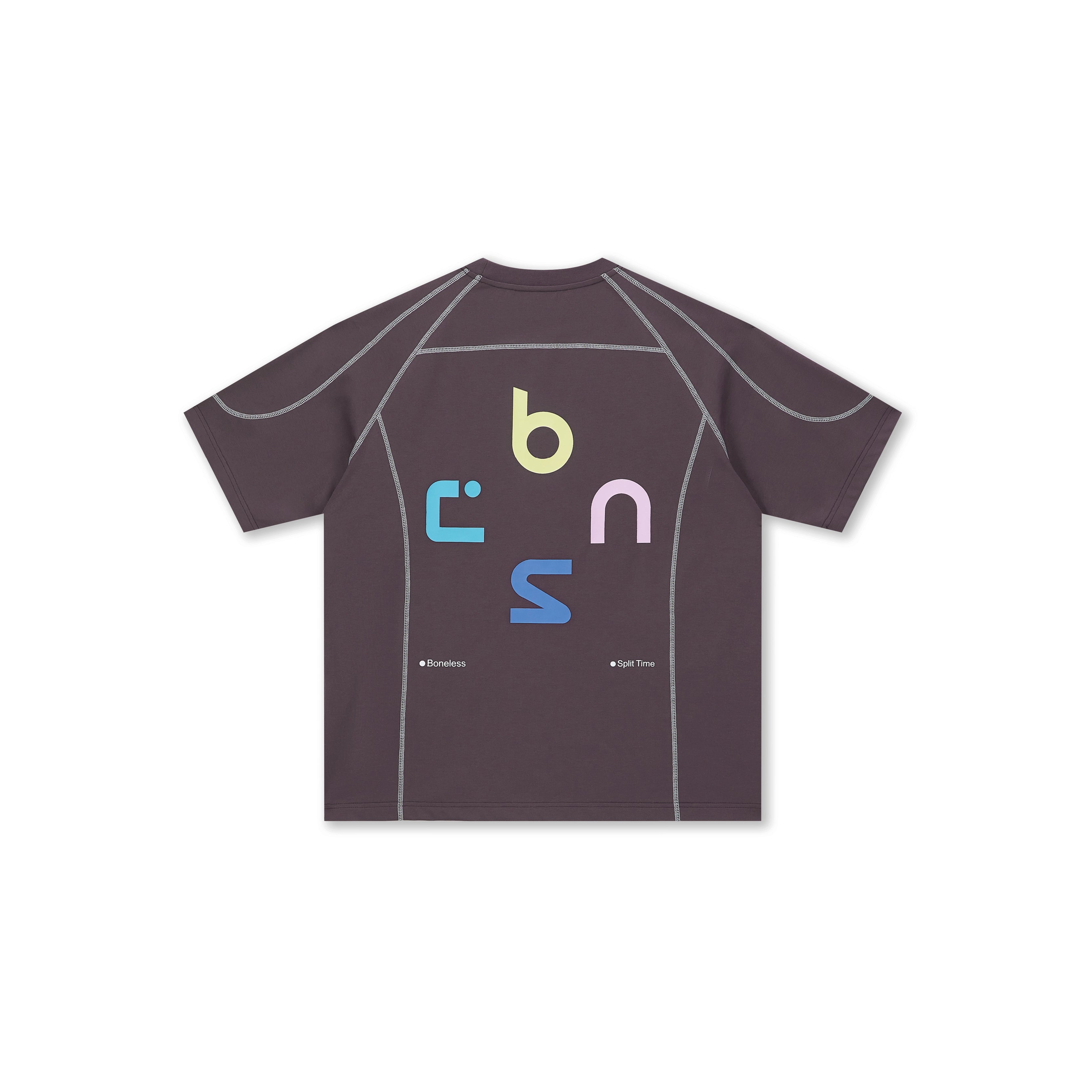 Boneless Color Block Loose T-Shirt 'Purple'