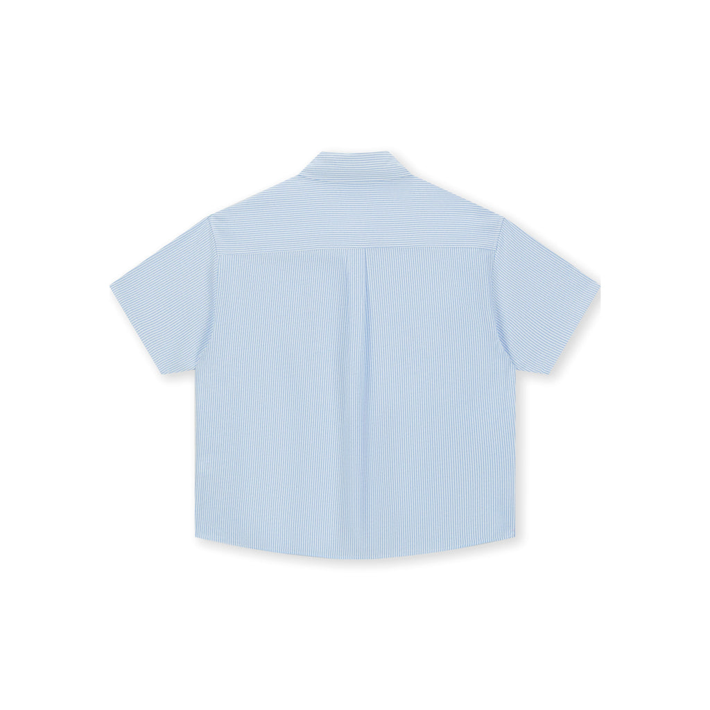 Boneless Puppy Embroidered Stripe Shirt 'Light Blue'