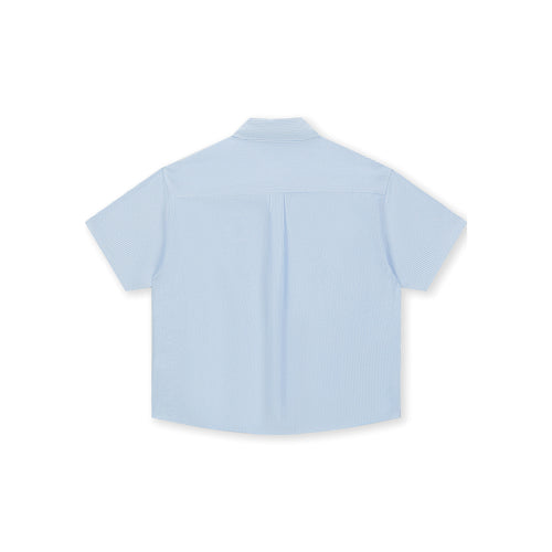 Boneless Puppy Embroidered Stripe Shirt 'Light Blue'