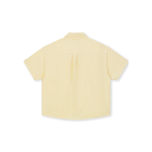 Boneless Puppy Embroidered Stripe Shirt 'Light Yellow'