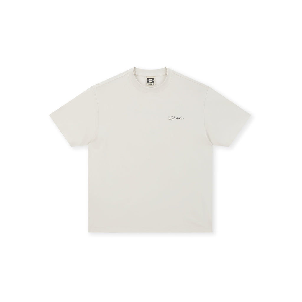 Boneless Calligraphy Print T-Shirt 'Apricot Cream'
