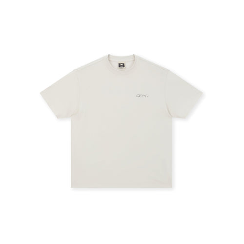 Boneless Calligraphy Print T-Shirt 'Apricot Cream'
