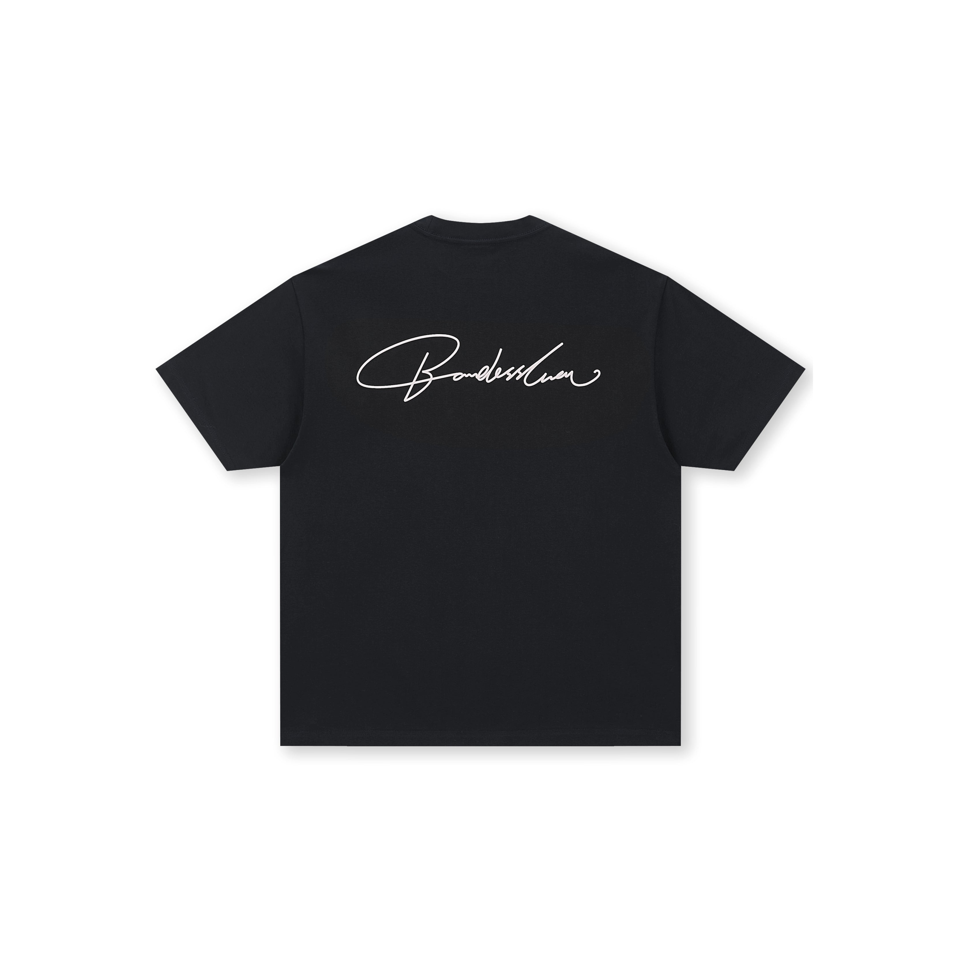 Boneless Calligraphy Print T-Shirt 'Black'