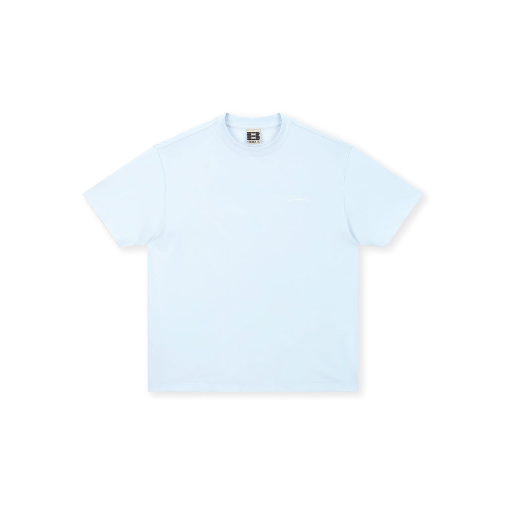 Boneless Calligraphy Print T-Shirt 'Light Blue'