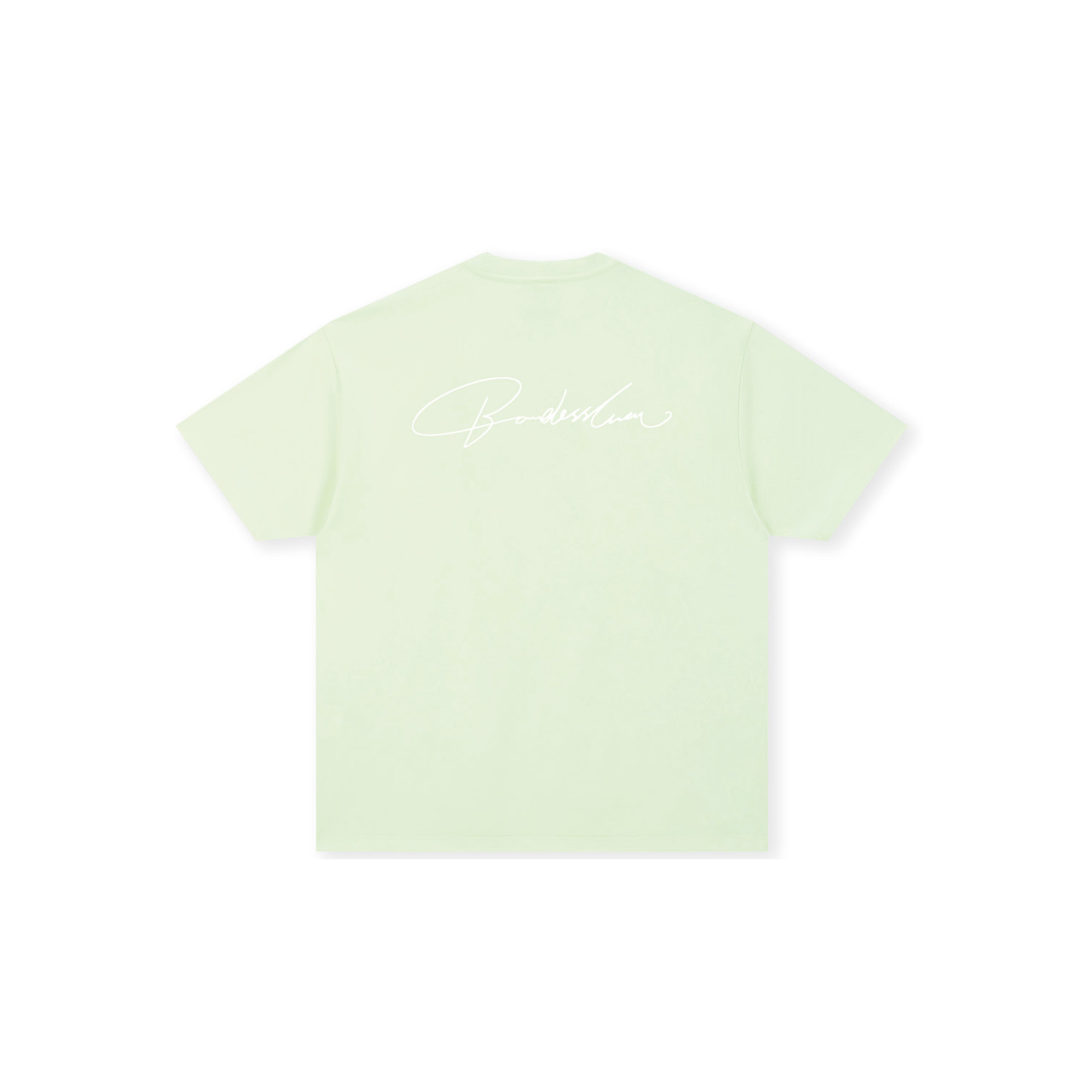 Boneless Calligraphy Print T-Shirt 'Green'