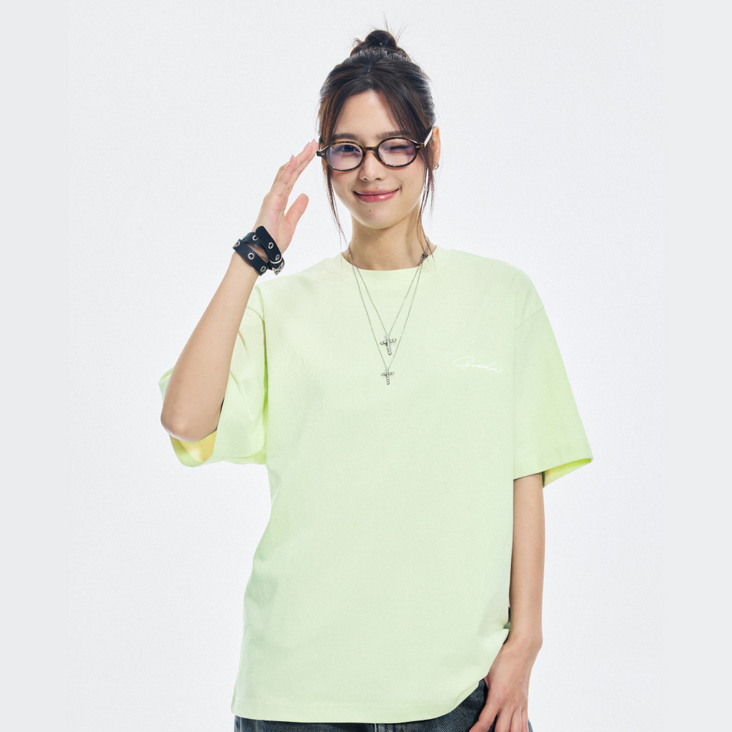 Boneless Calligraphy Print T-Shirt 'Green'
