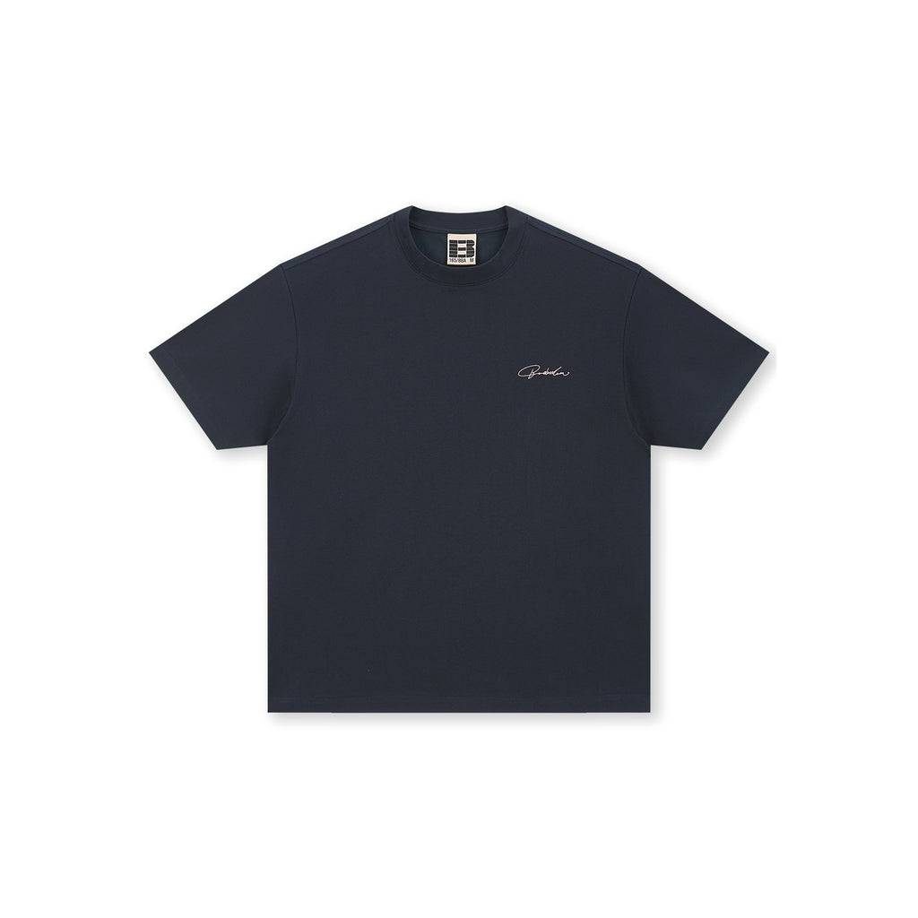 Boneless Calligraphy Print T-Shirt 'Navy'