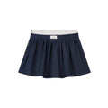Boneless Patchwork Waistband Denim Mini Skirt 'Dark Blue'