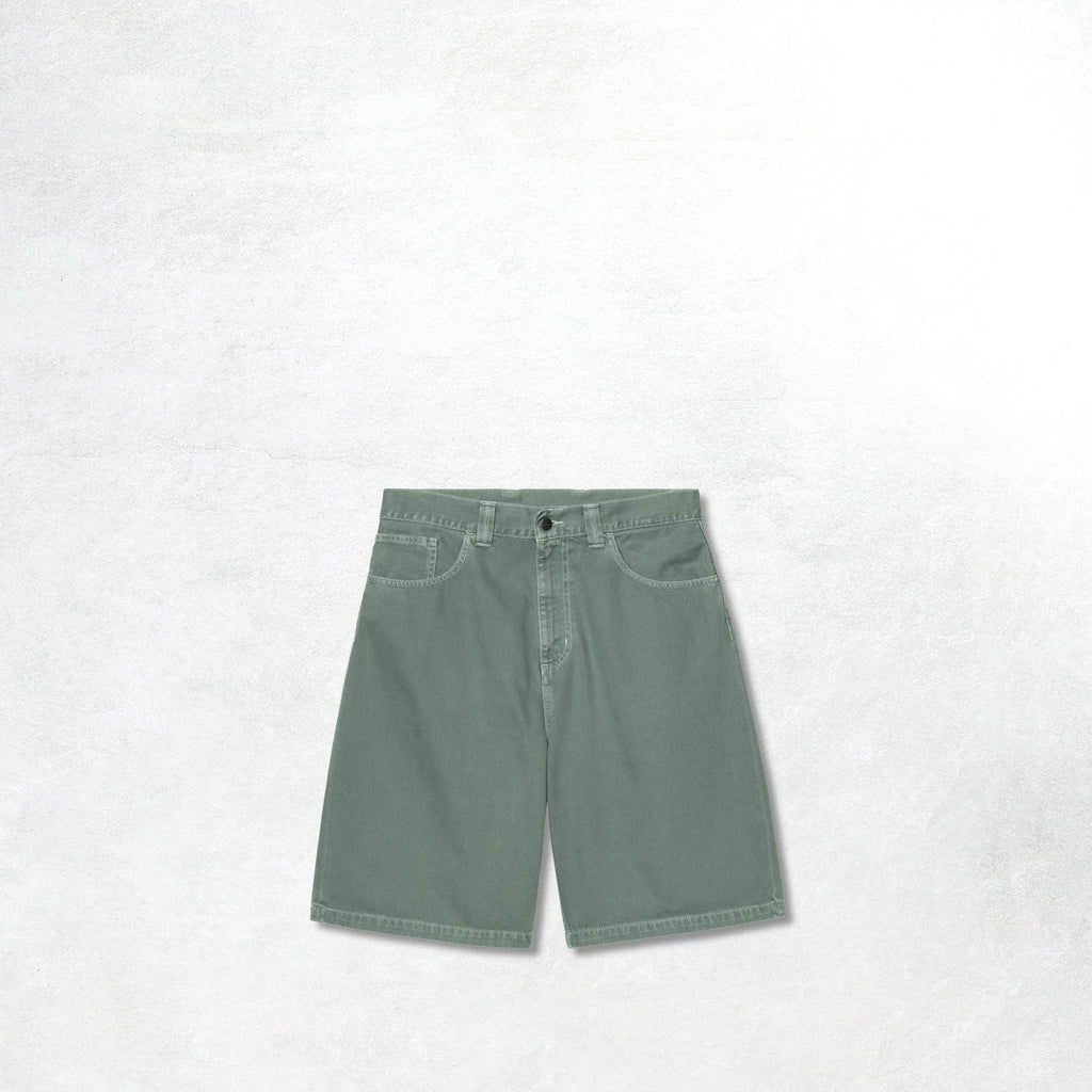 Carhartt WIP Brandon Short: Velvet Green stone dyed