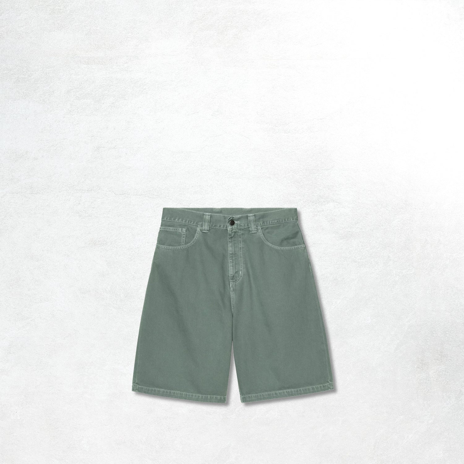 Carhartt WIP Brandon Short: Velvet Green stone dyed