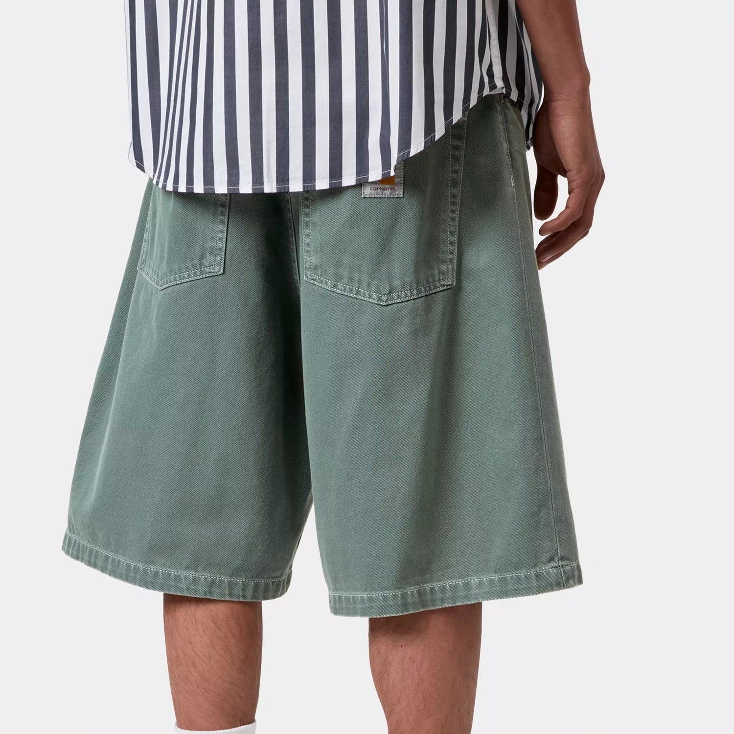 Carhartt WIP Brandon Short: Velvet Green stone dyed