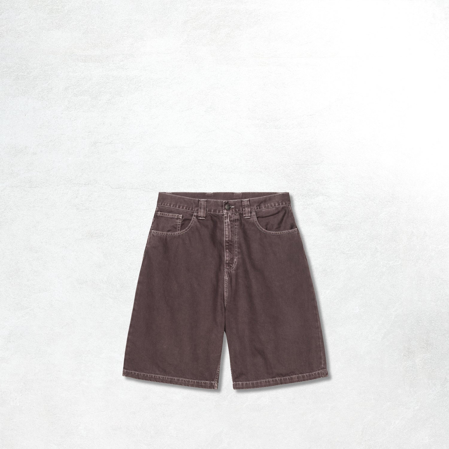 Carhartt WIP Brandon Short: Shale stone dyed