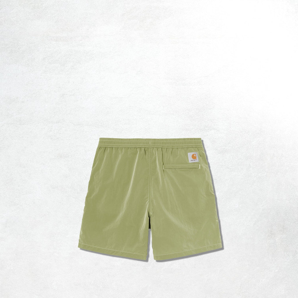 Carhartt WIP Canby Swim Trunks: Gentle Green / White