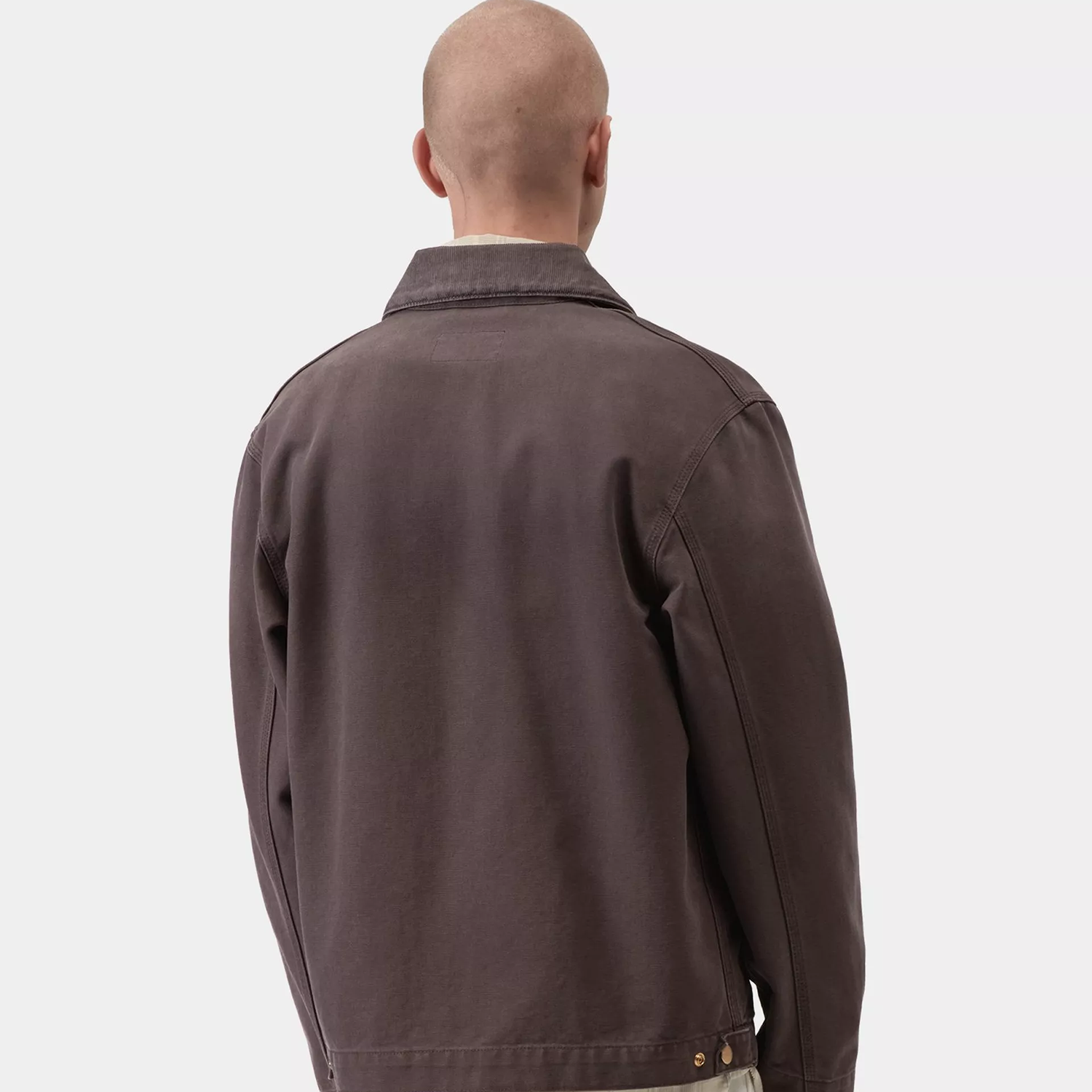 Carhartt WIP Detroit Jacket: Shale / Shale Stone Washed Canvas