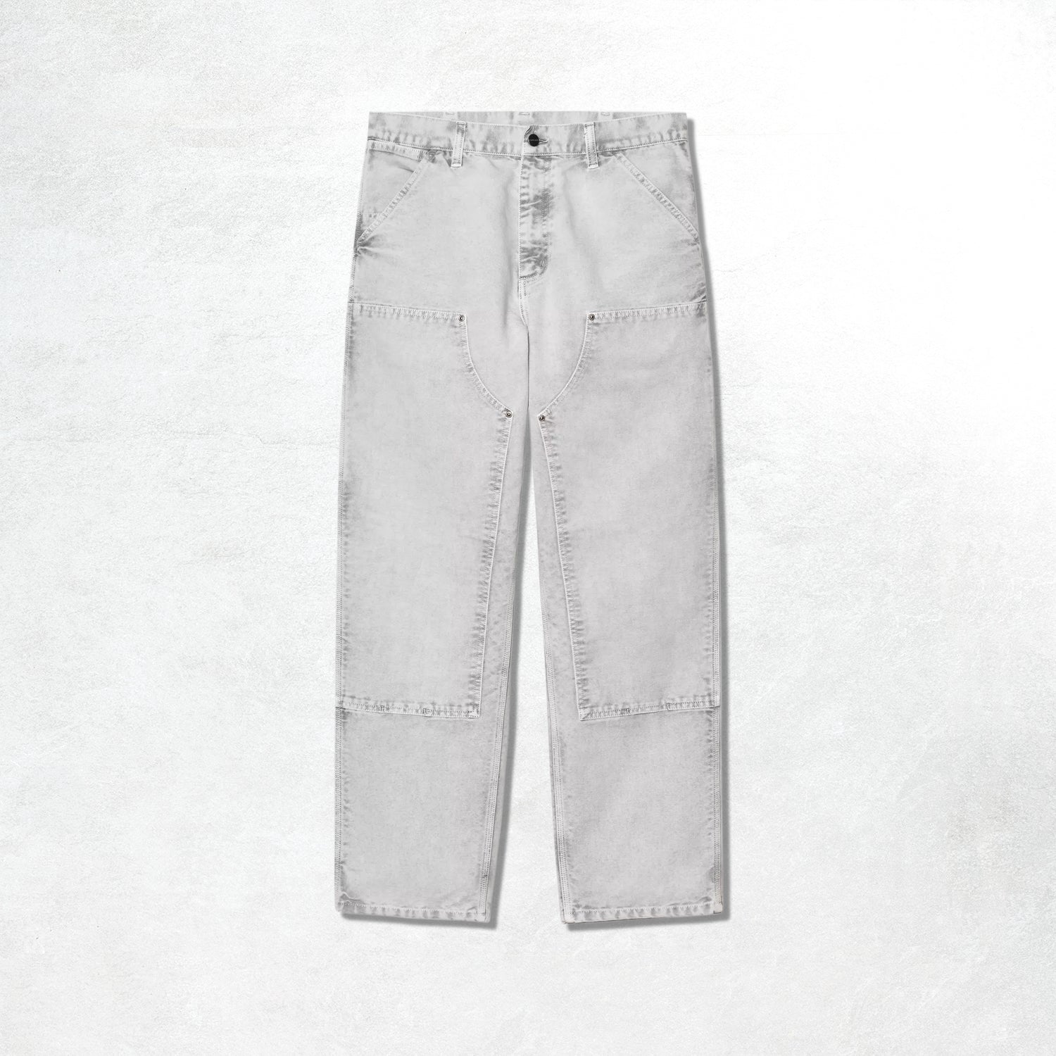 Carhartt WIP Double Knee Pant: Black Chalk Wash