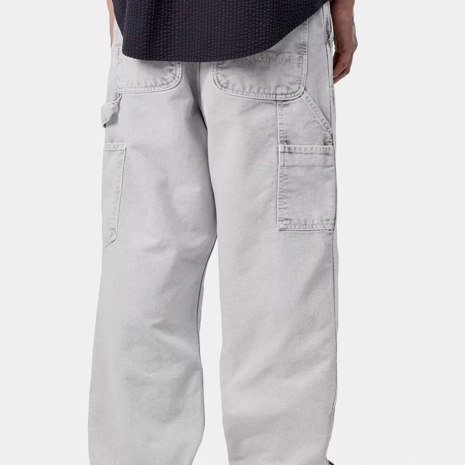 Carhartt WIP Double Knee Pant: Black Chalk Wash