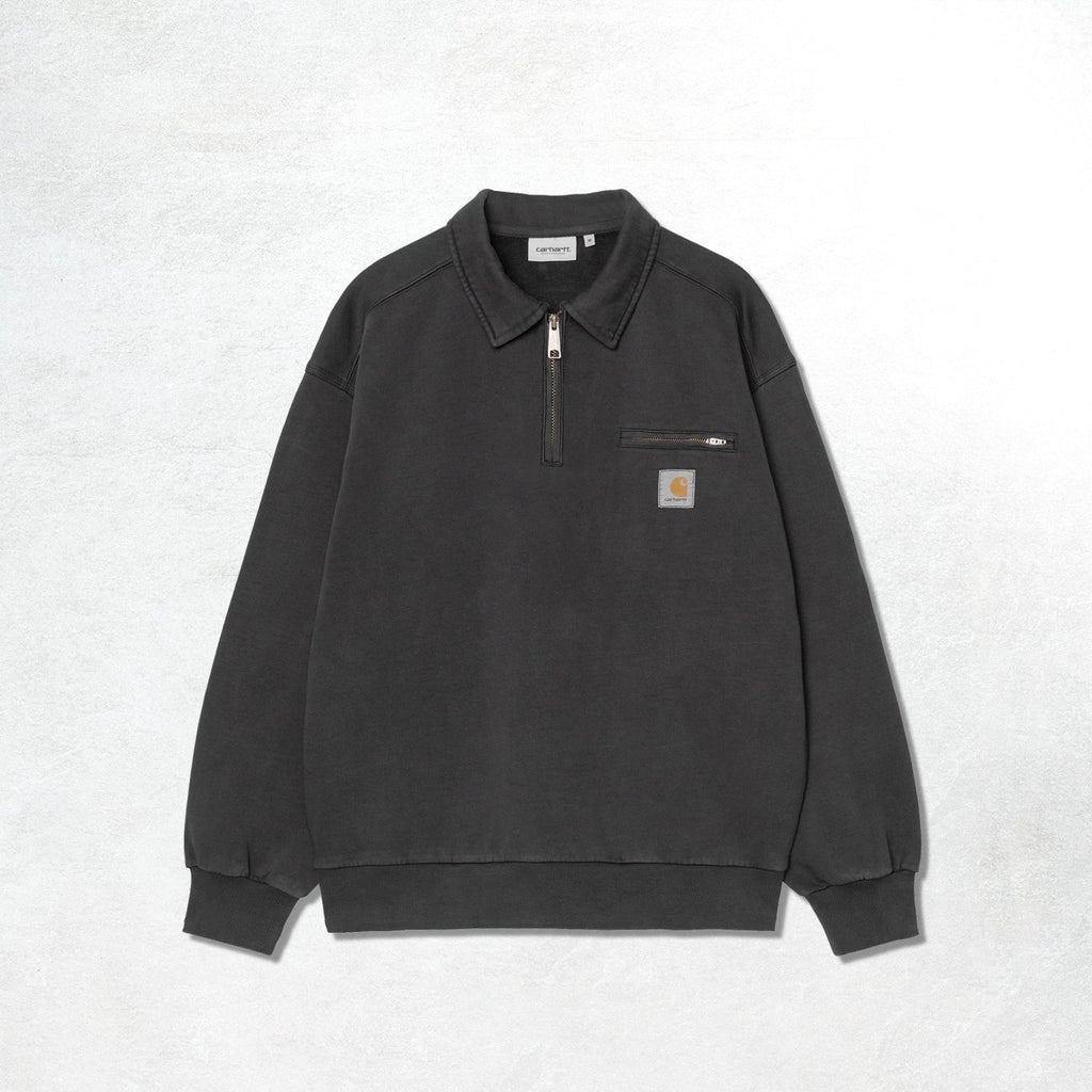 Carhartt WIP Half Zip Detroit Sweat: Black