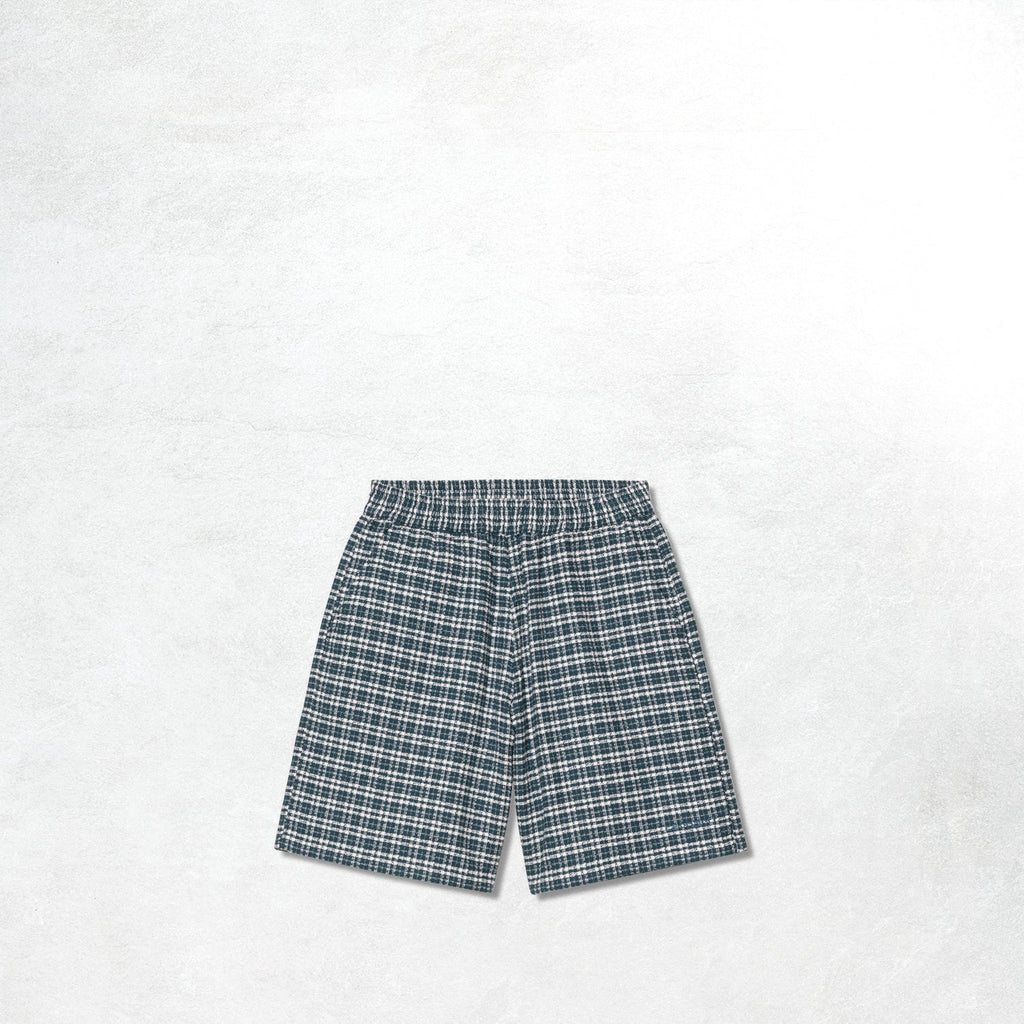 Carhartt WIP Kander Short: Kander Check, Blue River
