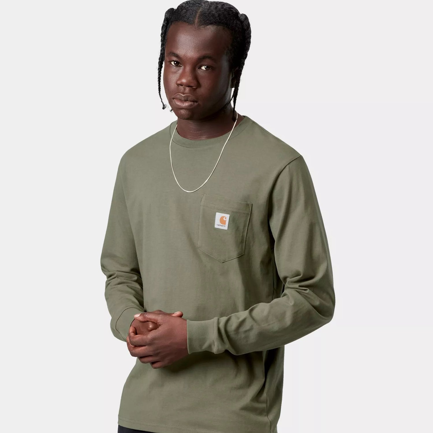 Carhartt WIP L/S Pocket T-Shirt: Leaf