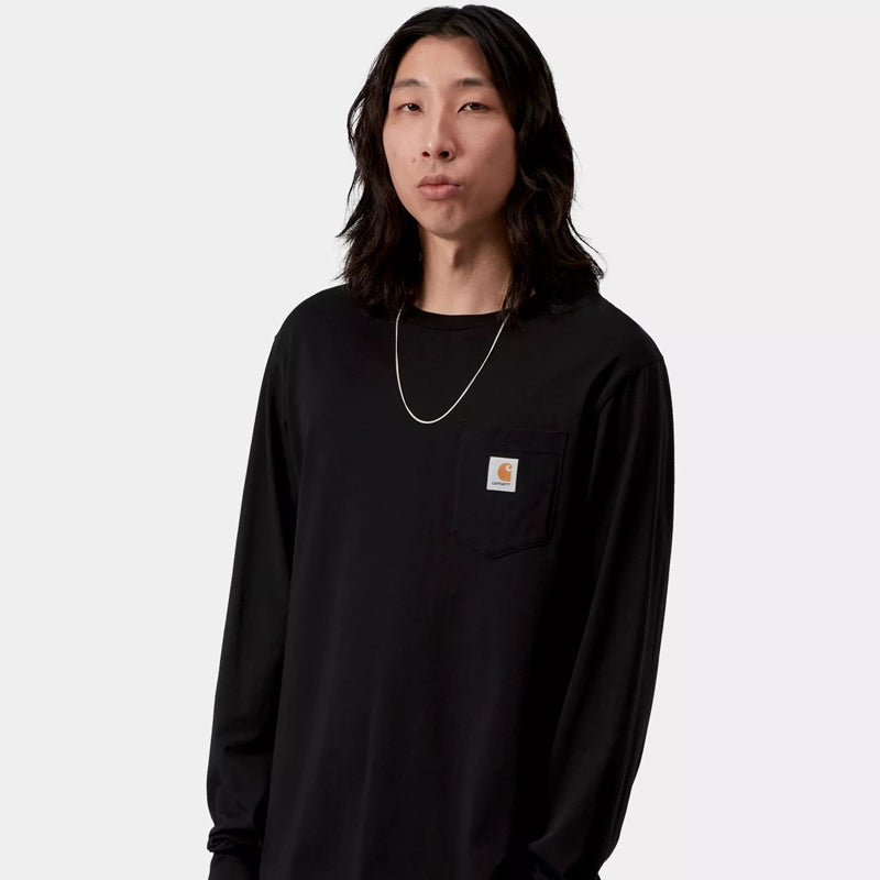 Carhartt WIP L/S Pocket T-Shirt: Black