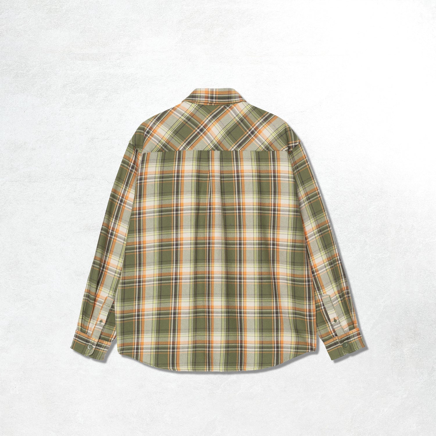 Carhartt WIP L/S Tunick Shirt: Tunick Check, Dollar Green