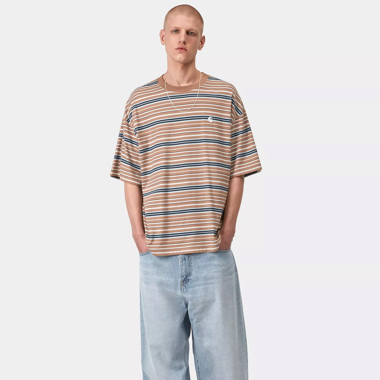 Carhartt WIP Landon Pant: Blue Heavy Worn Bleached
