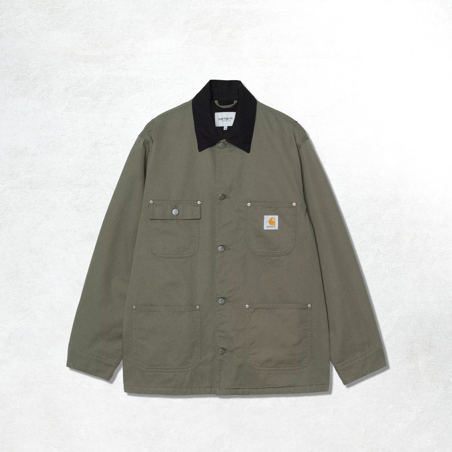 Carhartt WIP OG Chore Coat: Leaf / Black Rinsed
