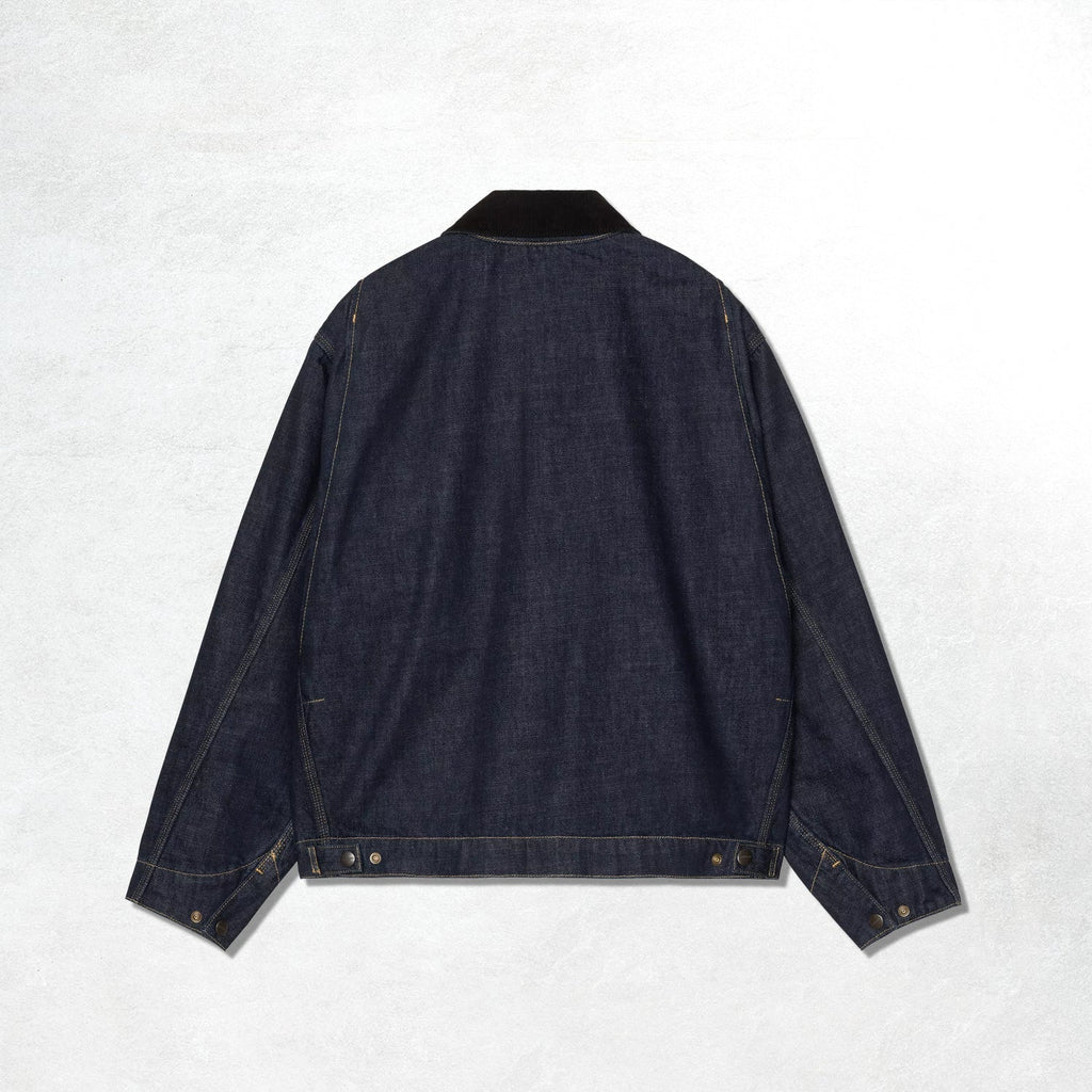 Carhartt WIP OG Detroit Jacket: Blue / Black, Rinsed