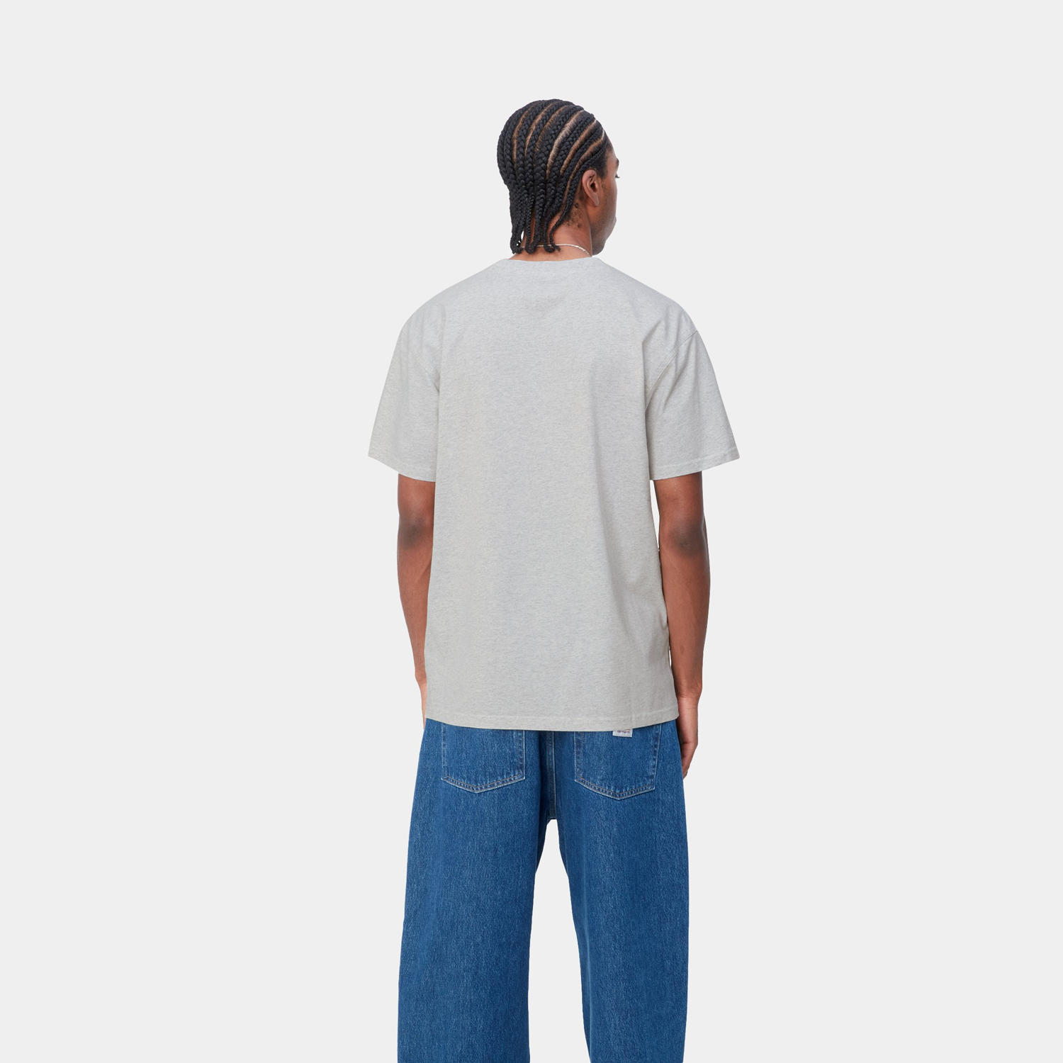 Carhartt WIP S/S American Script T-Shirt: Ash Heather