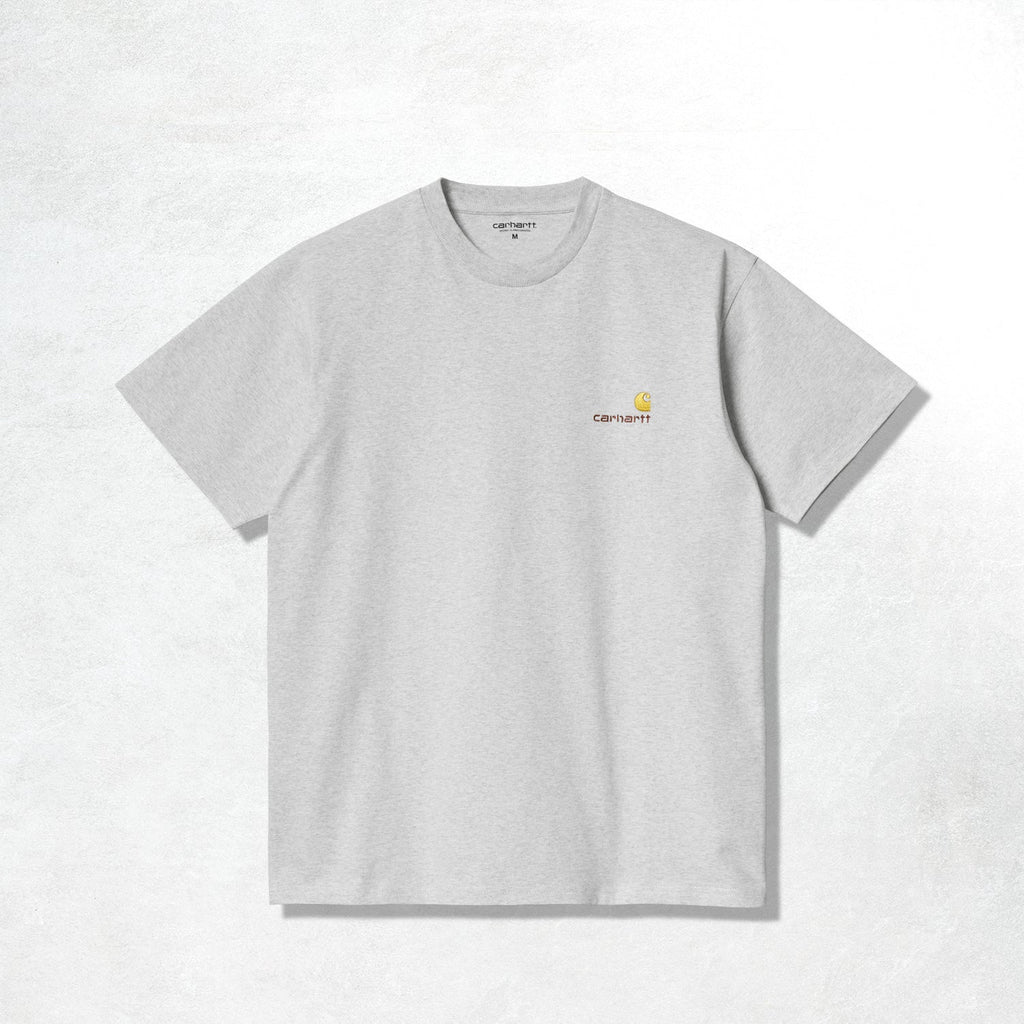 Carhartt WIP S/S American Script T-Shirt: Ash Heather