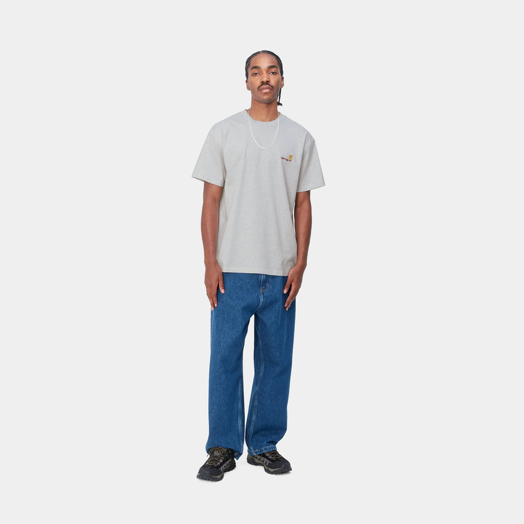Carhartt WIP S/S American Script T-Shirt: Ash Heather