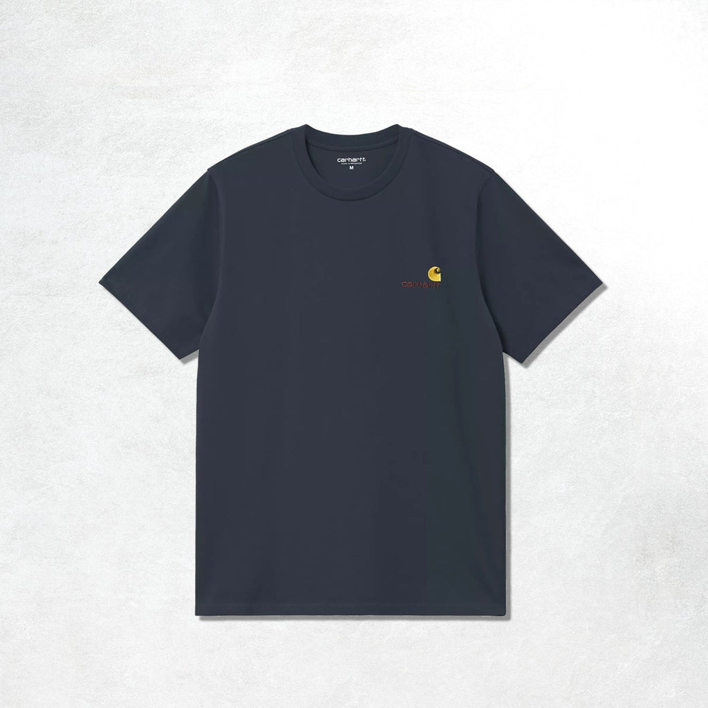 Carhartt WIP S/S American Script T-Shirt: Deep Night
