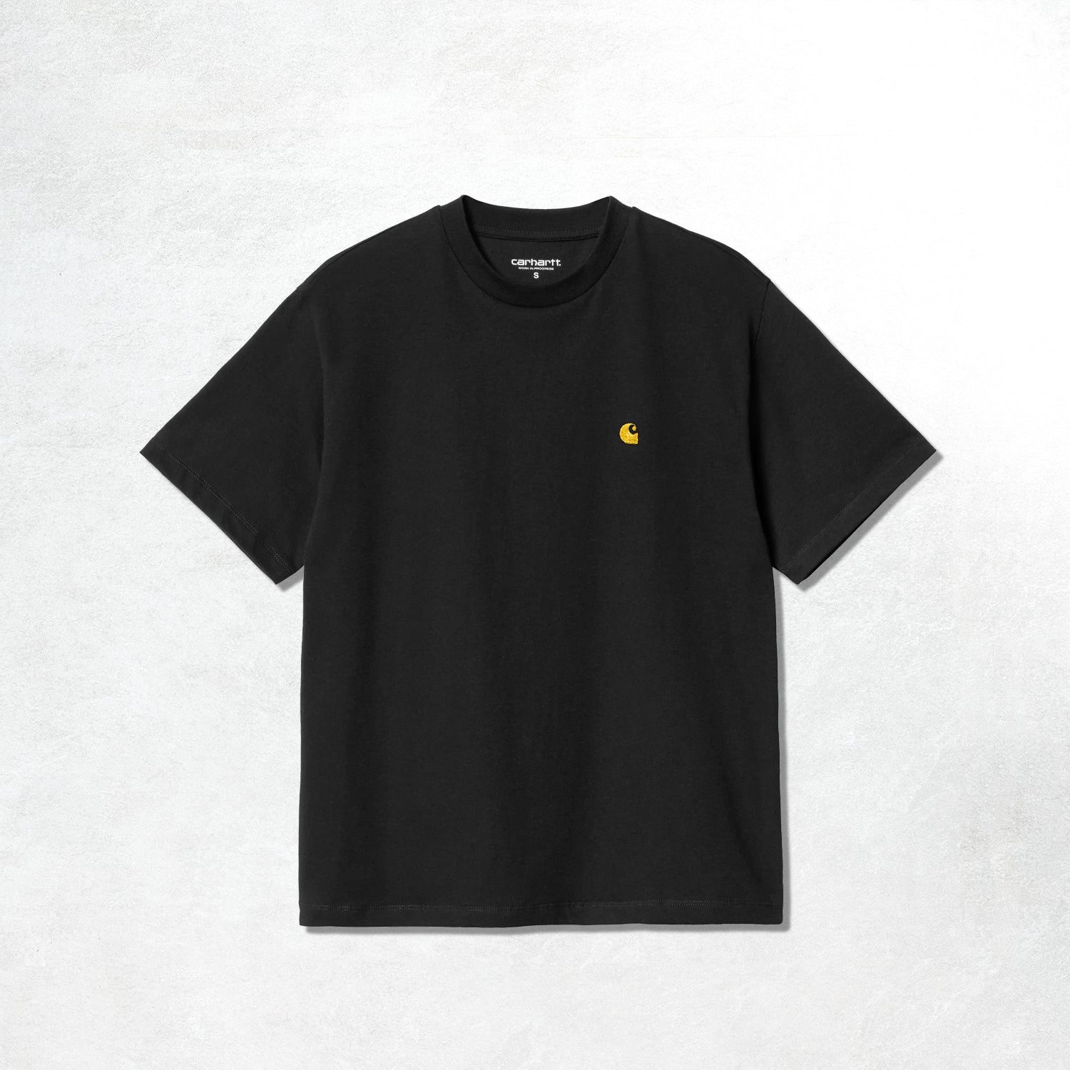 Carhartt WIP S/S Chase T-Shirt: Black / Gold