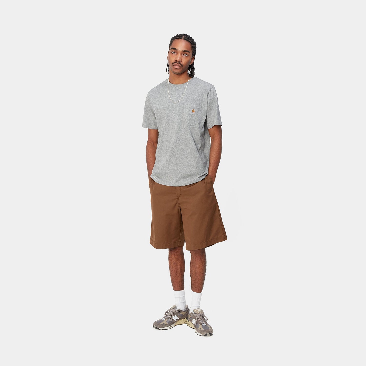 Carhartt WIP S/S Pocket T-Shirt : Grey Heather