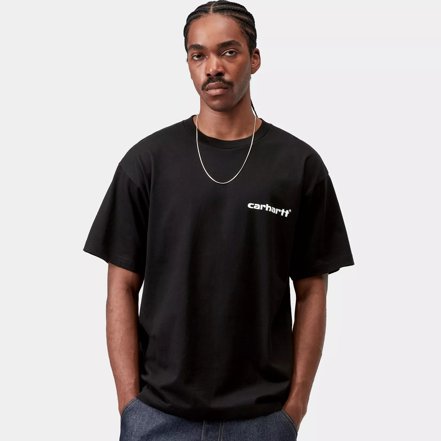 Carhartt WIP S/S Caps T-Shirt: Black