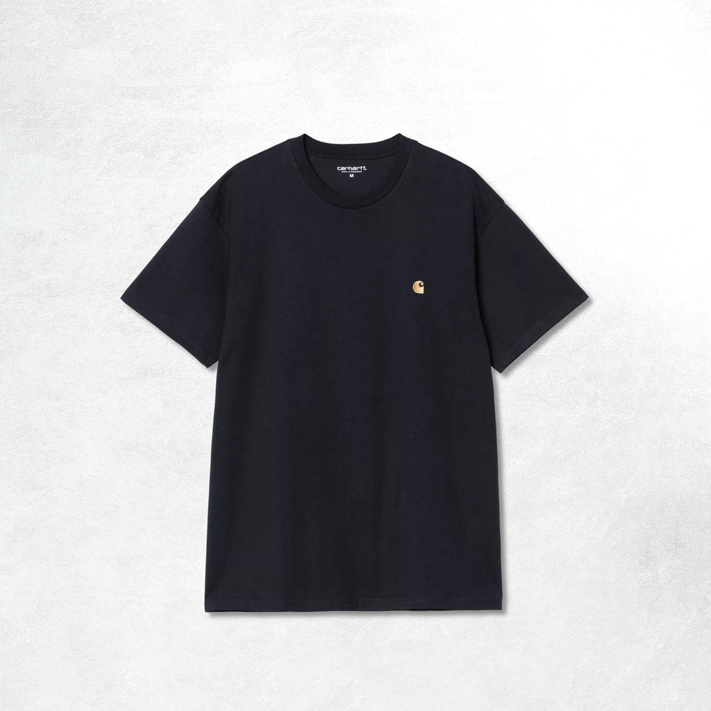 Carhartt WIP S/S Chase T-Shirt: Dark Navy / Gold