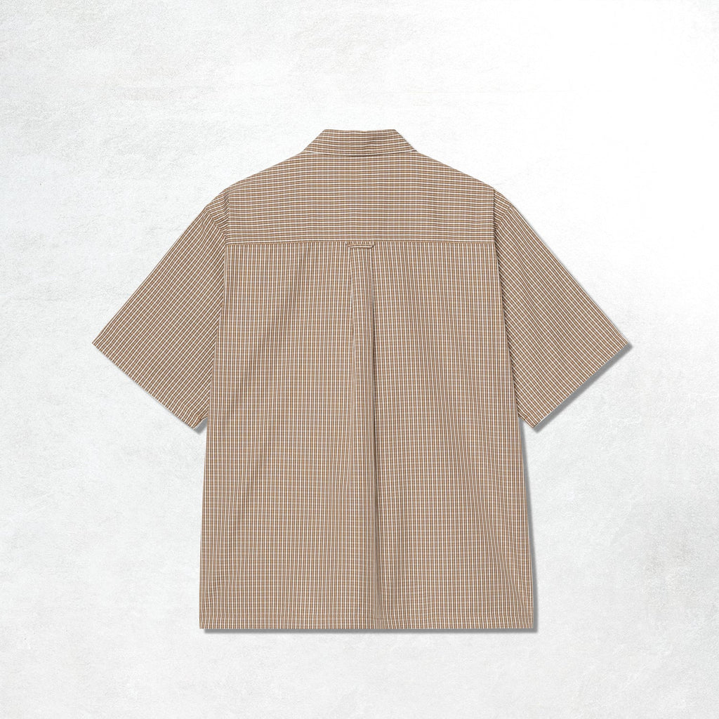 Carhartt WIP S/S Groff Shirt: Groff Check, Hamilton Brown