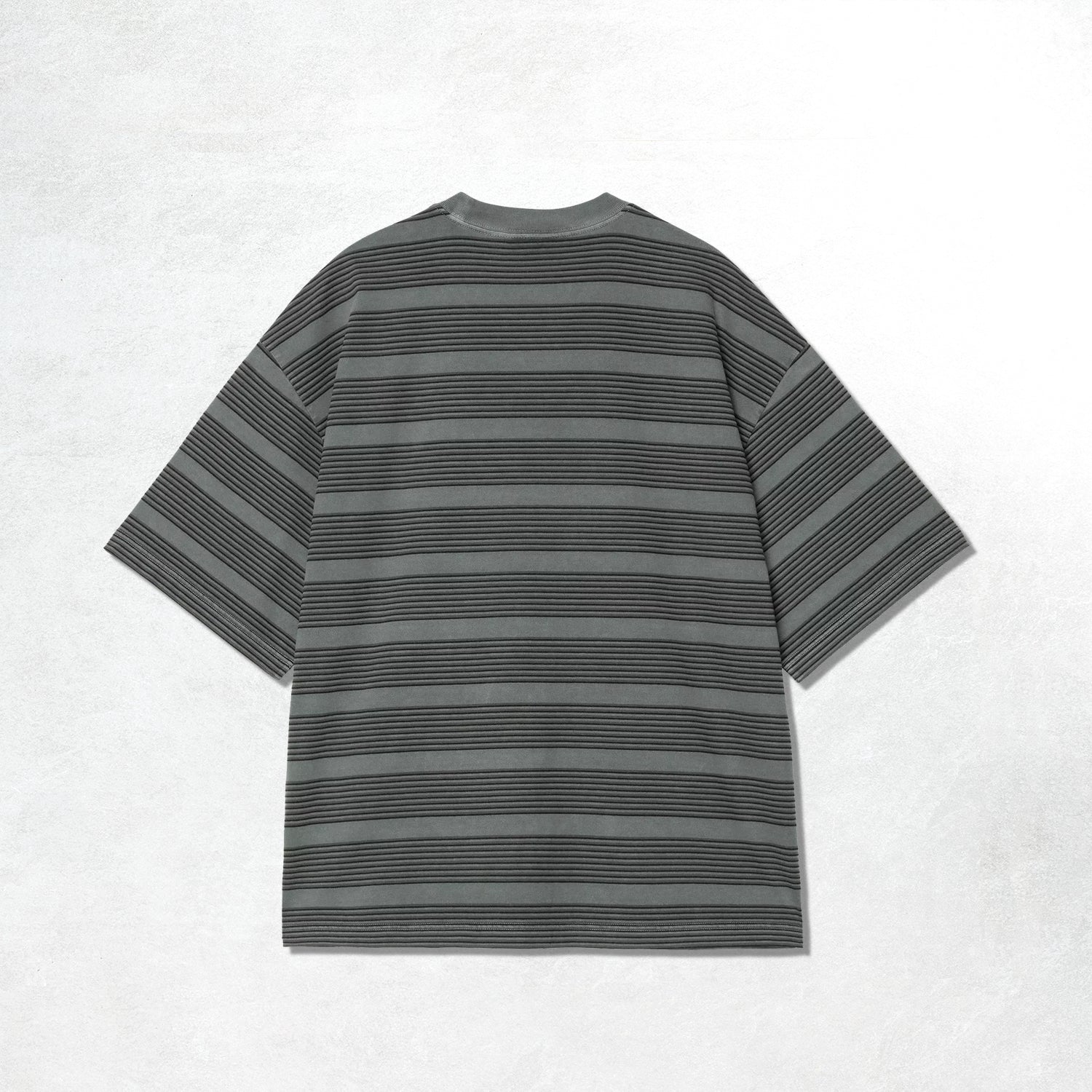 Carhartt WIP S/S Hanson T-Shirt: Hanson Stripe / Kale Green Garment Dyed